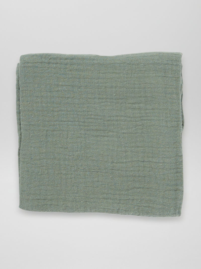 Lot de 3 langes en gaze de coton Bleu - Kiabi