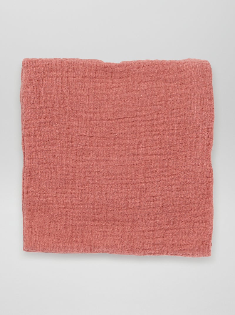 Lot de 3 langes en gaze de coton Rose - Kiabi