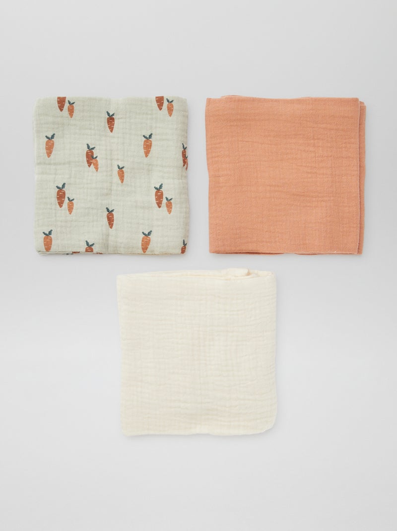 Lot de 3 langes KAKI - Kiabi
