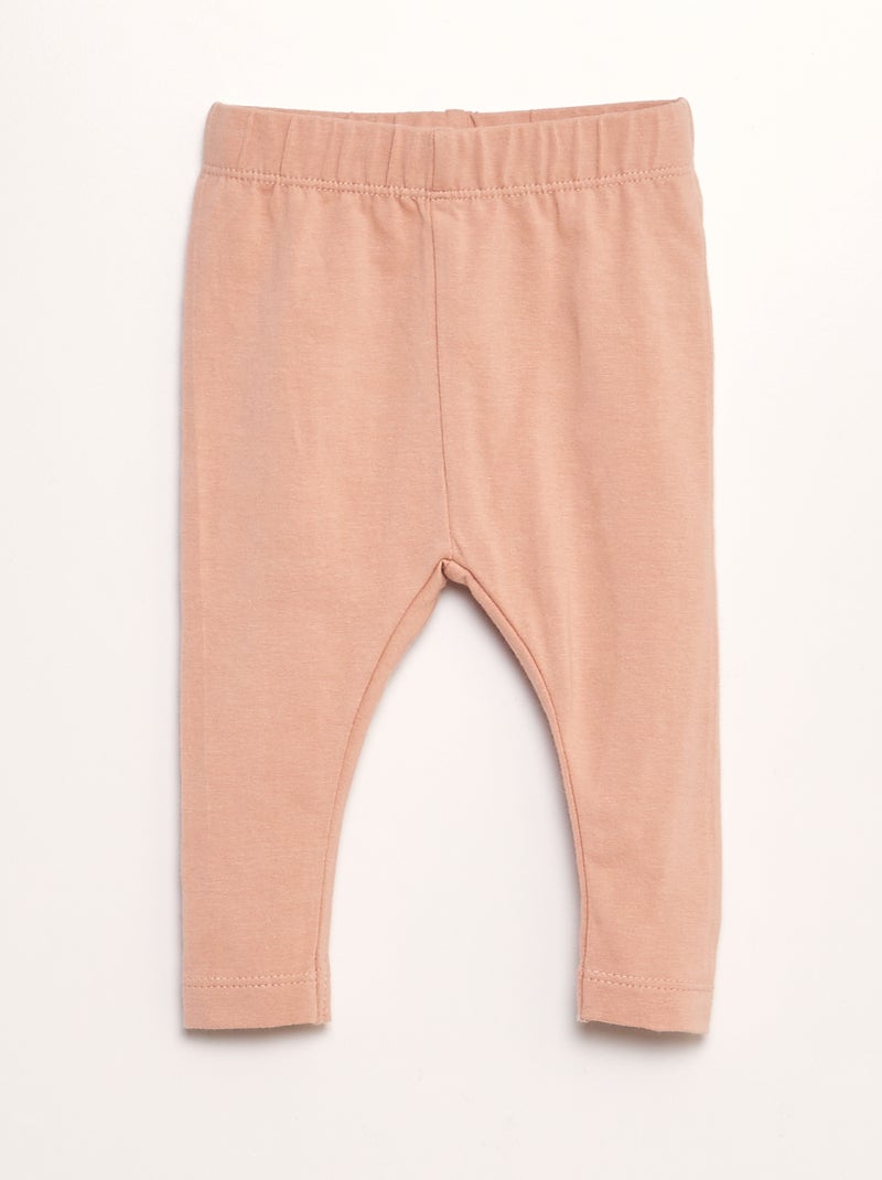 Lot de 3 leggings Marron/rose - Kiabi