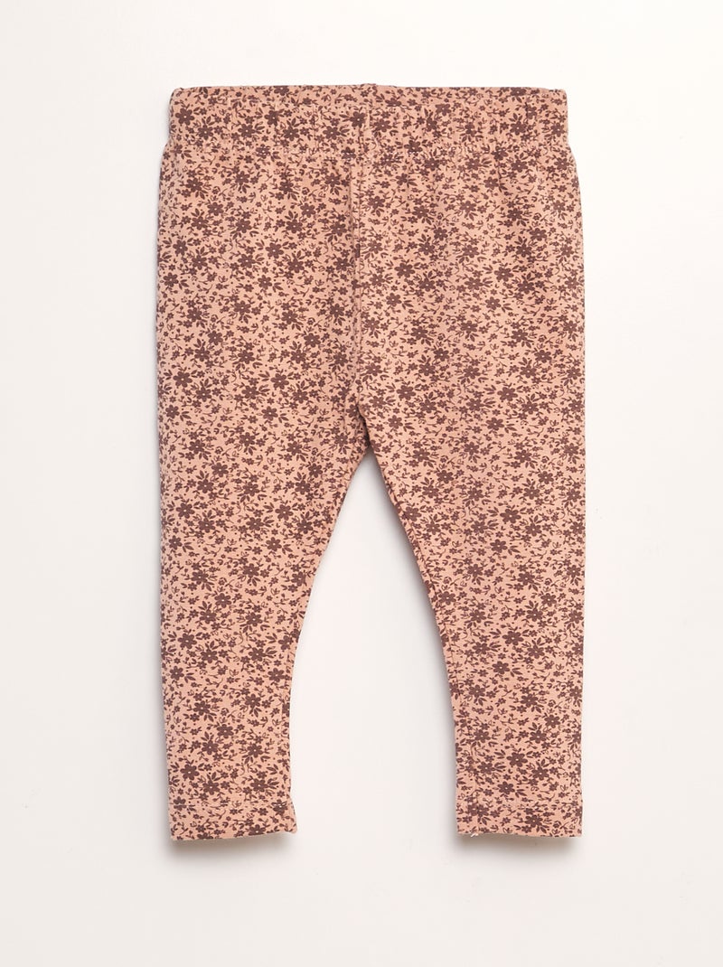 Lot de 3 leggings Marron/rose - Kiabi