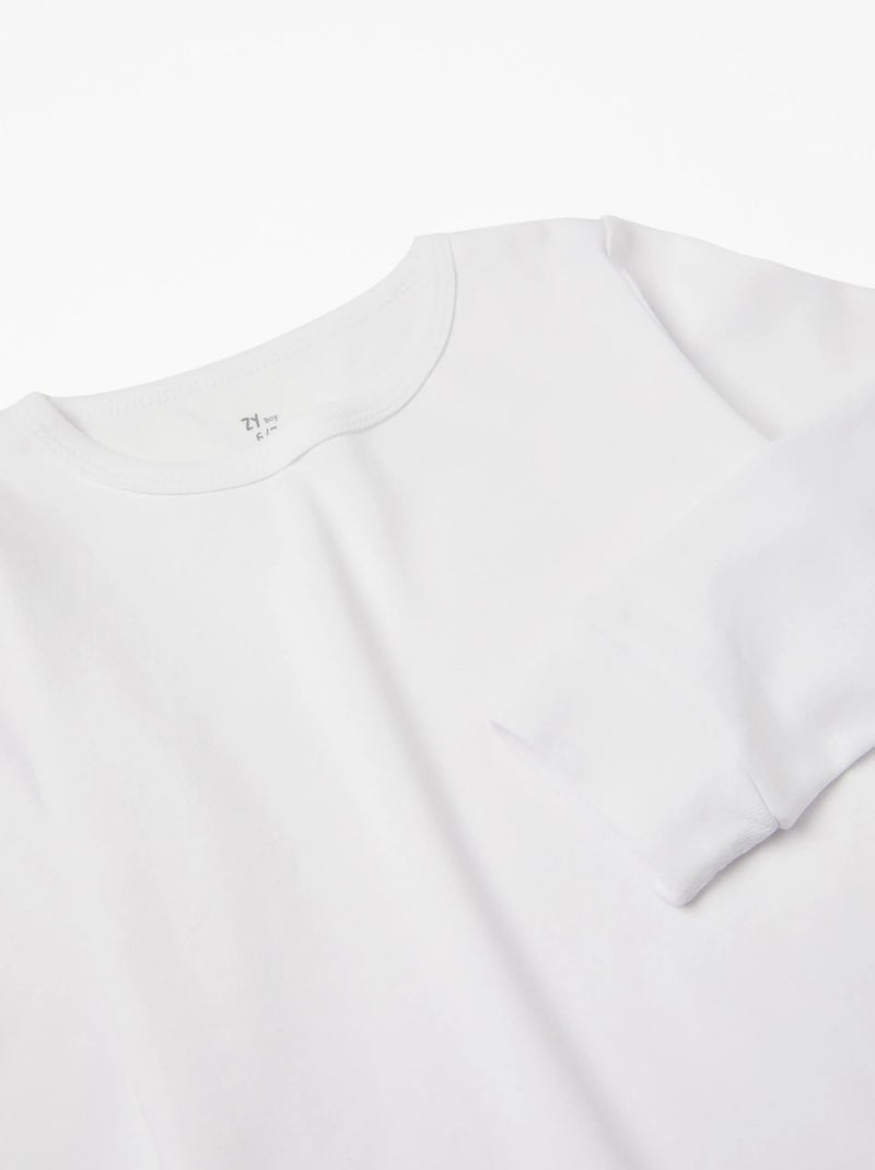 Lot de 3 maillots de corps en coton Blanc - Kiabi