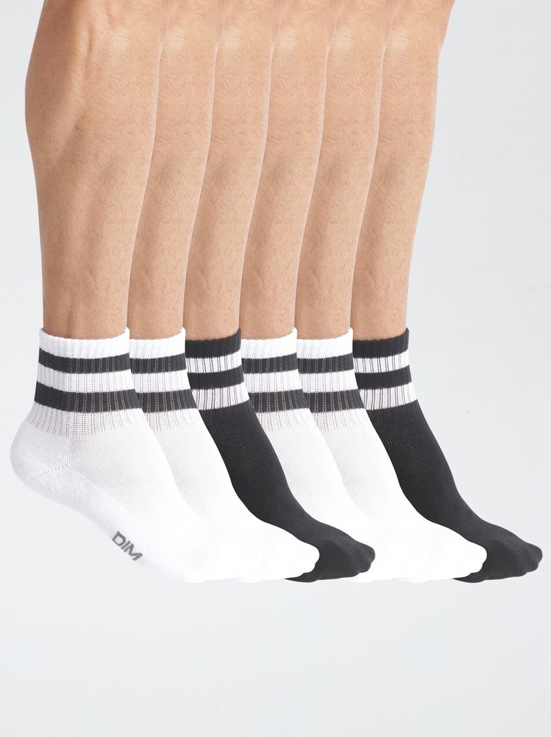 Lot de 3 paires de chaussette 'DIM' en coton Blanc - Kiabi