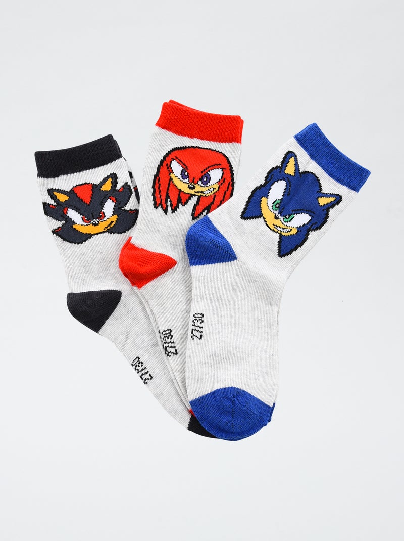 Lot De 6 Paires De Chaussettes Sonic Hommes L - Multicolore, Invisibles