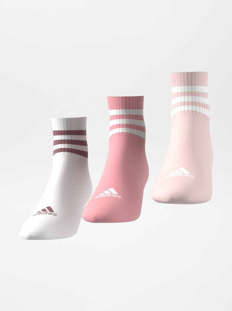 Lot de 3 paires de chaussettes 'adidas' Rose - Kiabi