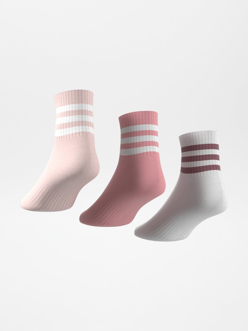 Lot de 3 paires de chaussettes 'adidas' Rose - Kiabi