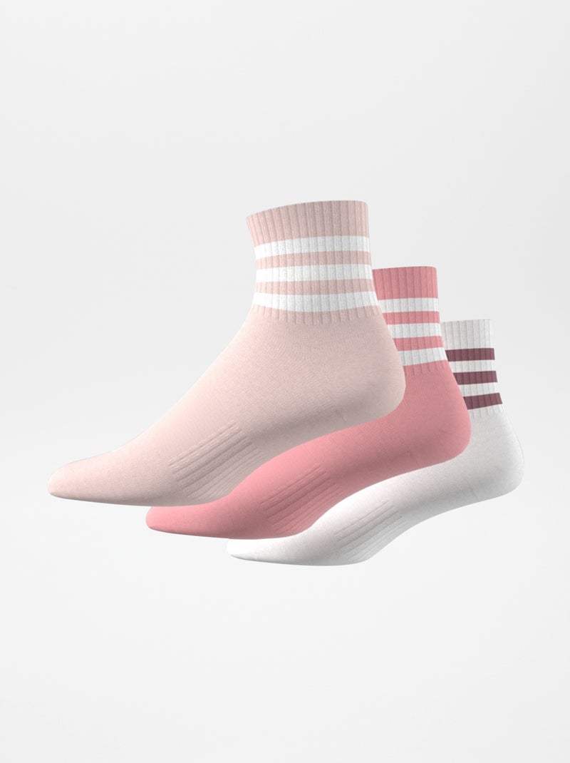 Lot de 3 paires de chaussettes 'adidas' Rose - Kiabi