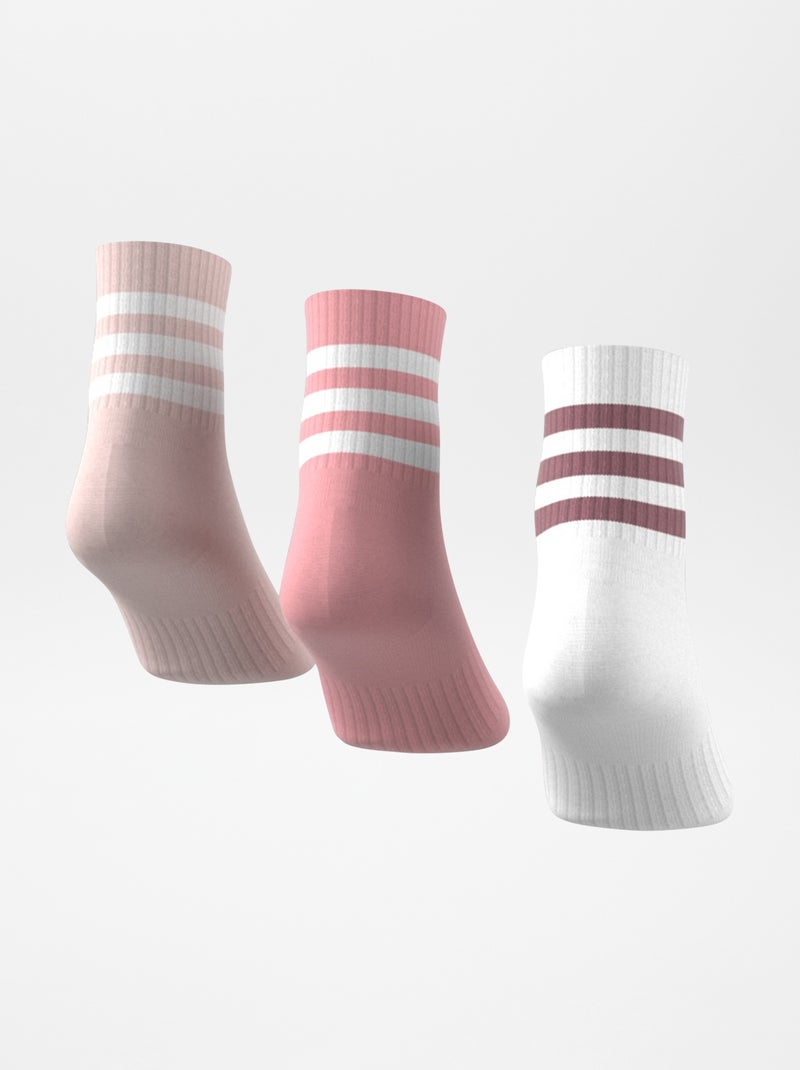 Lot de 3 paires de chaussettes 'adidas' Rose - Kiabi
