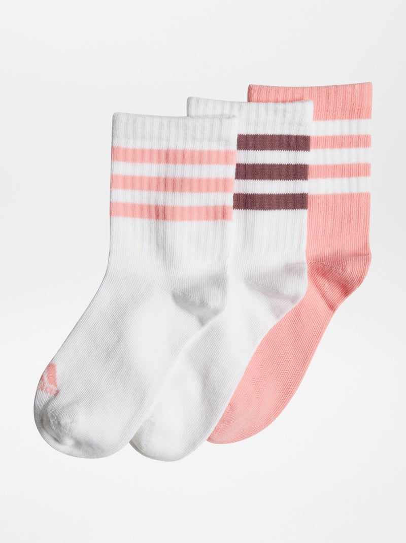 Lot de 3 paires de chaussettes 'adidas' Rose - Kiabi