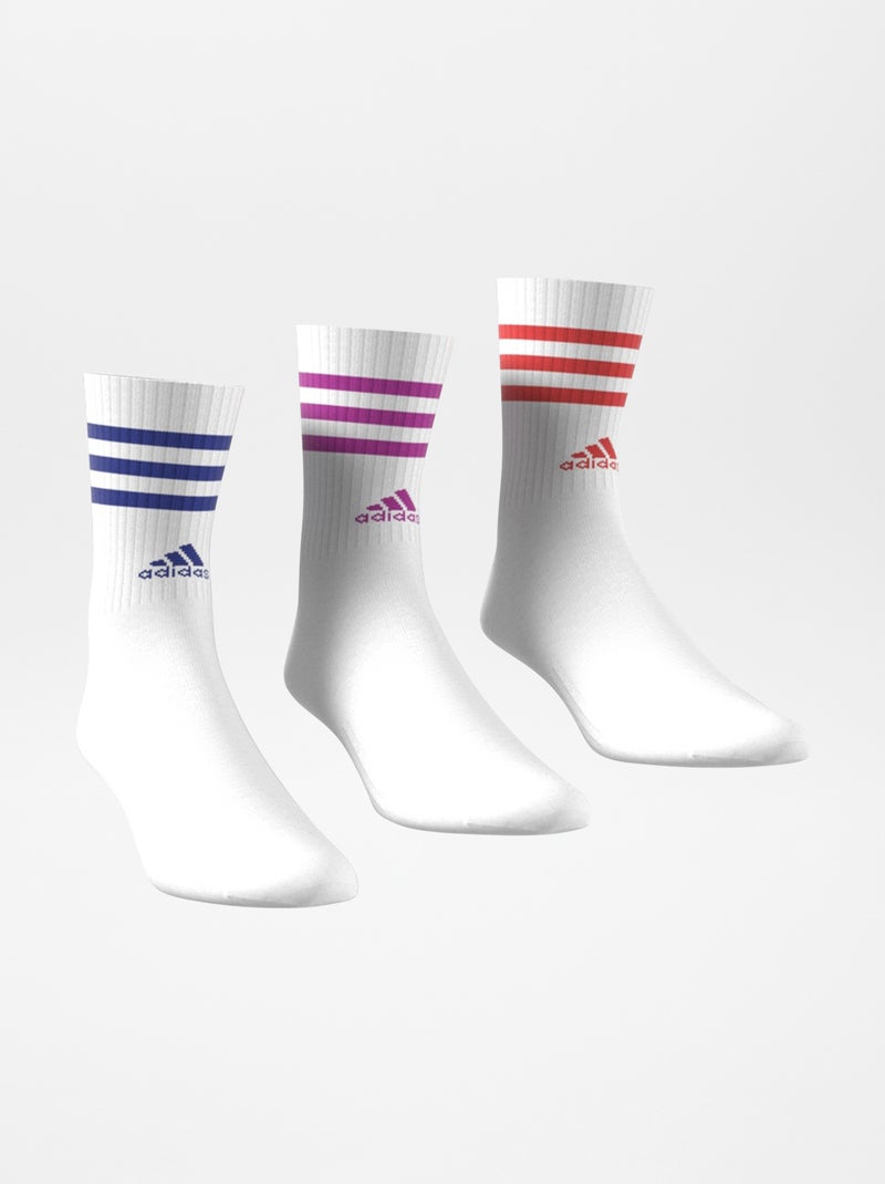 Lot de 3 paires de chaussettes 'adidas' Violet - Kiabi