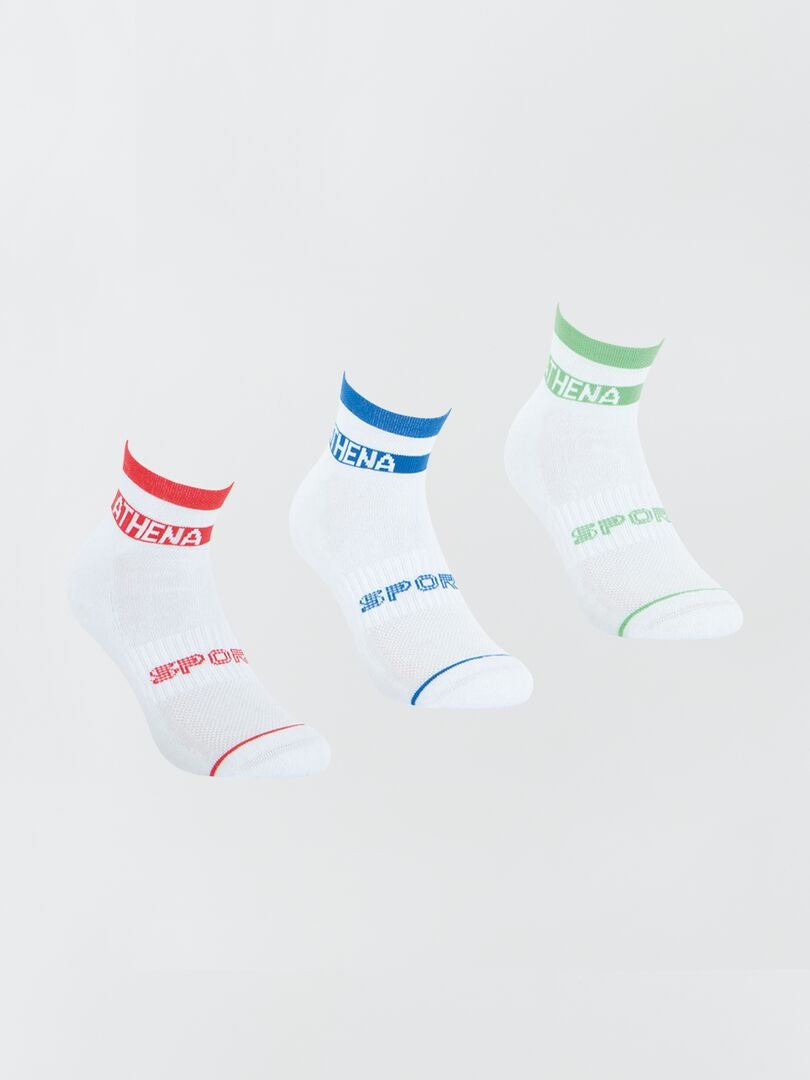 Lot de 3 paires de chaussettes de sport 'DIM' - Blanc - Kiabi - 9.00€