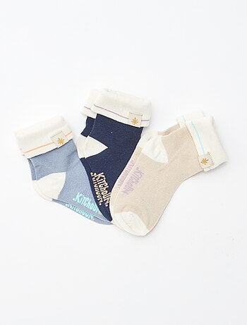 Lot de 3 paires de chaussettes avec revers - Kitchoun