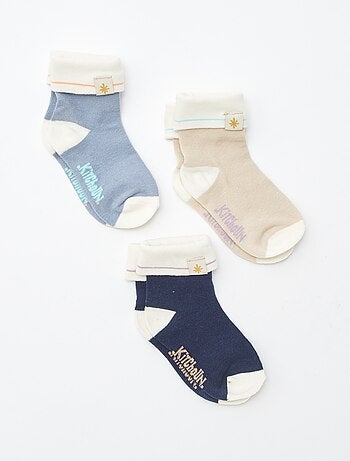 Lot de 3 paires de chaussettes avec revers - Kitchoun