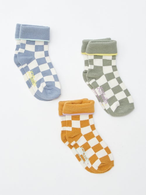 Lot de 3 paires de chaussettes avec revers - Kitchoun - Kiabi