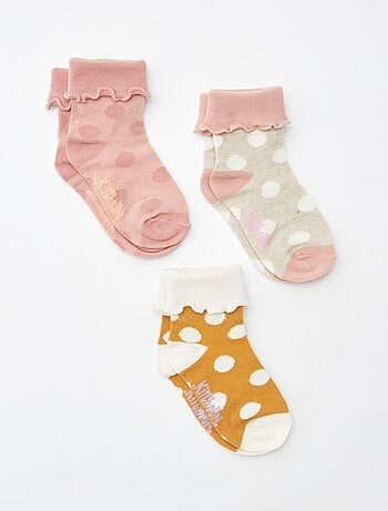 Lot de 3 paires de chaussettes avec revers - Kitchoun