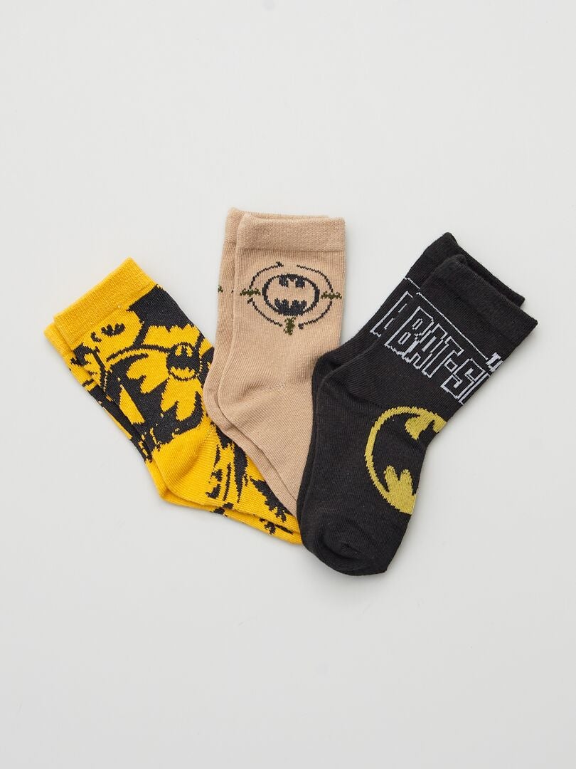 Lot de 3 paires de chaussettes ' Batman' Beige - Kiabi