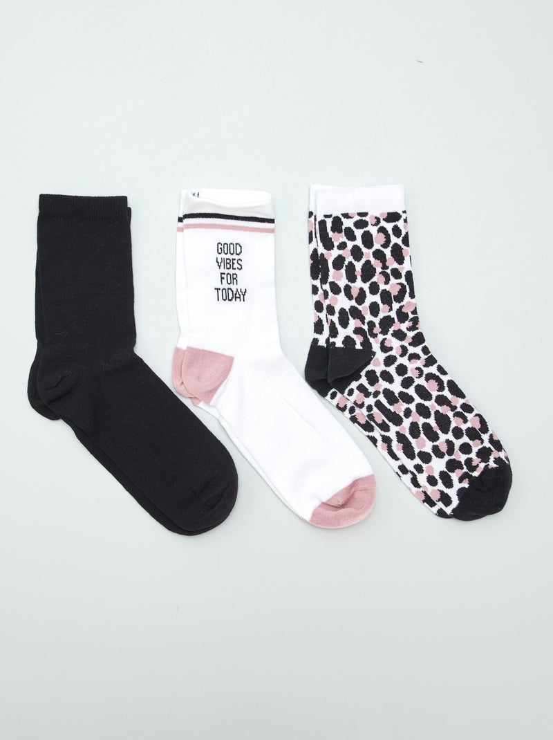 Lot de 3 paires de chaussettes Beige - Kiabi