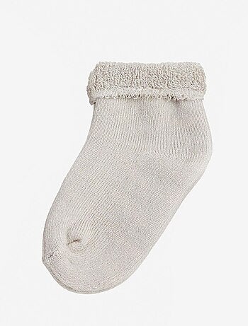 Lot De 3 Paires De Chaussettes Beige Et Blanc (0-3 Mois)