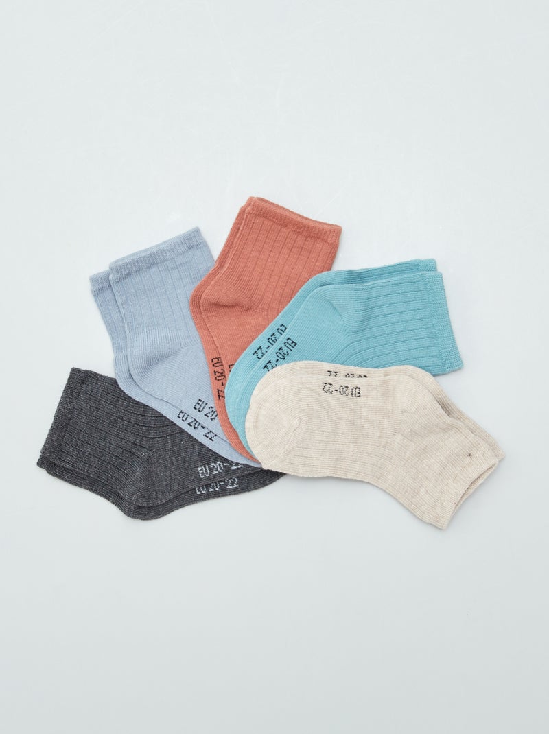 Lot de 3 paires de chaussettes Bleu - Kiabi