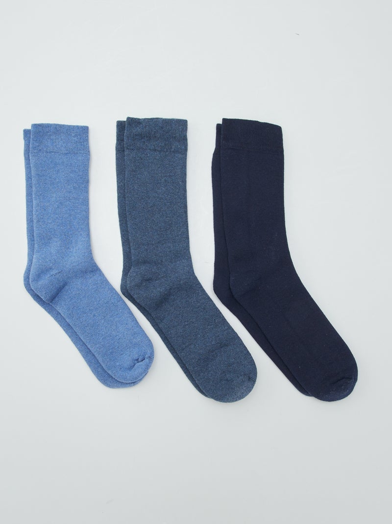 Lot de 3 paires de chaussettes Bleu - Kiabi