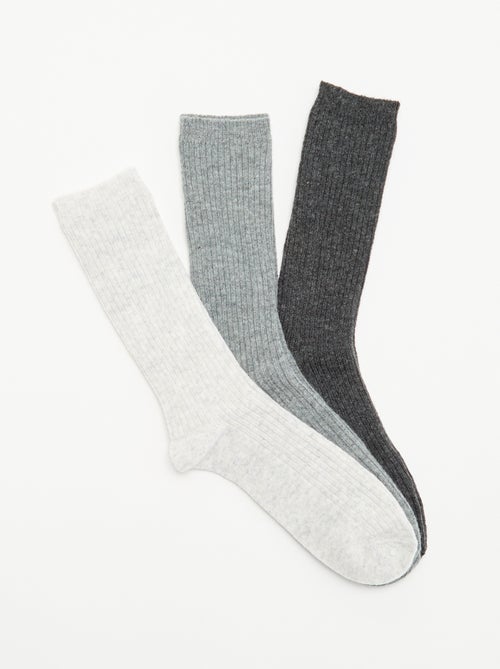 Lot de 3 paires de chaussettes chaudes - Kiabi Lot de 3 paires de chaussettes chaudes - Kiabi