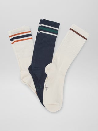 Lot de 3 paires de chaussettes côtelées