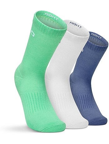 Lot de 3 paires de chaussettes de padel mi-mollet padel homme et femme vira cele