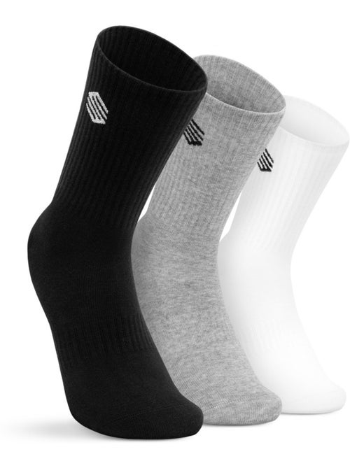 Lot de 3 paires de chaussettes de sport lifestyle homme et femme step - Kiabi