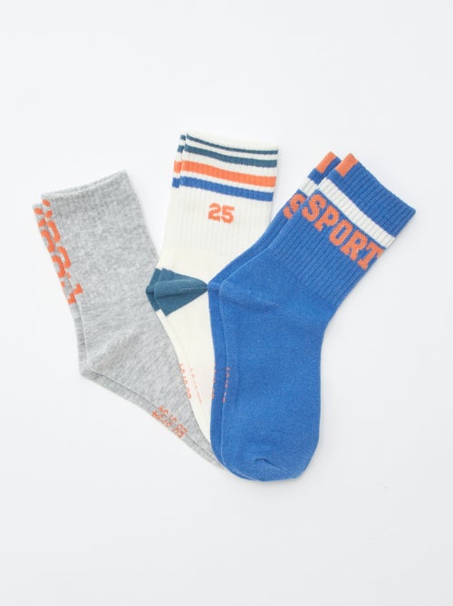 Lot de 3 paires de chaussettes de tennis - Kiabi