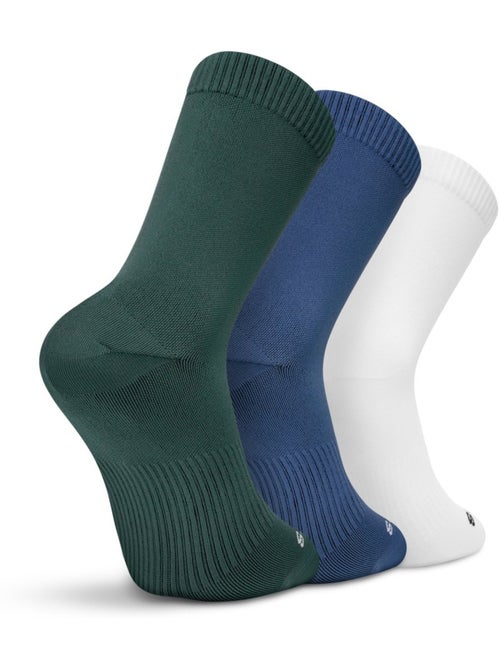 Lot de 3 paires de chaussettes de tennis mi-mollet tennis homme et femme 3motion - Kiabi