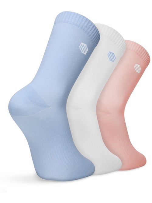 Lot de 3 paires de chaussettes de tennis mi-mollet tennis homme et femme 3motion - Kiabi