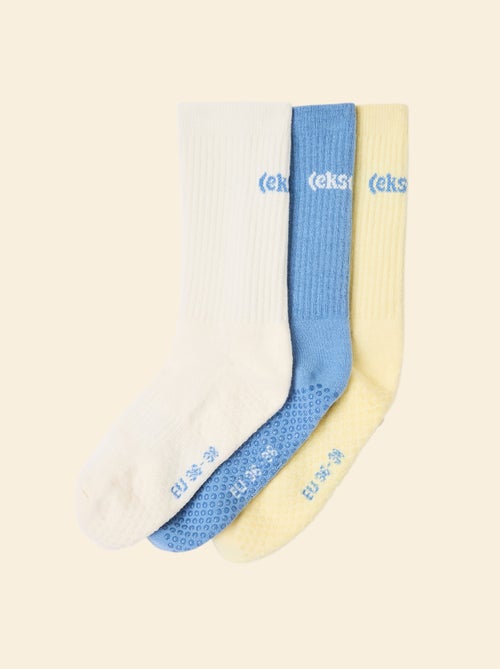 Lot de 3 paires de chaussettes (ekstract) anti-dérapantes en coton - Kiabi