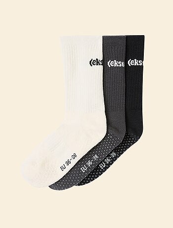Lot de 3 paires de chaussettes (ekstract) anti-dérapantes en coton