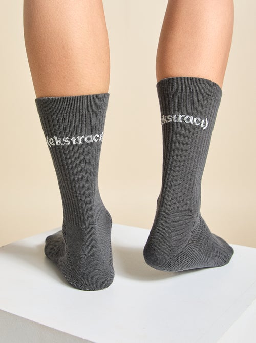 Lot de 3 paires de chaussettes (ekstract) anti-dérapantes en coton - Kiabi