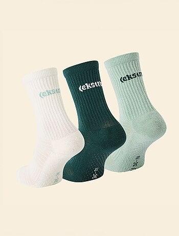 Lot de 3 paires de chaussettes (ekstract) anti-dérapantes en coton