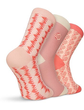 Lot de 3 paires de chaussettes en coton lifestyle homme et femme monogram