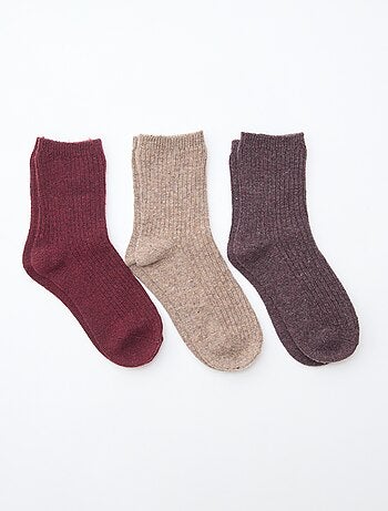 Lot de 3 paires de chaussettes en coton