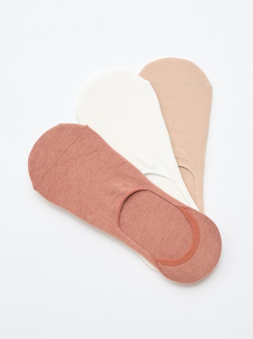 Lot de 3 paires de chaussettes en coton uni - Kiabi