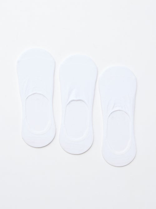 Lot de 3 paires de chaussettes en coton uni - Kiabi
