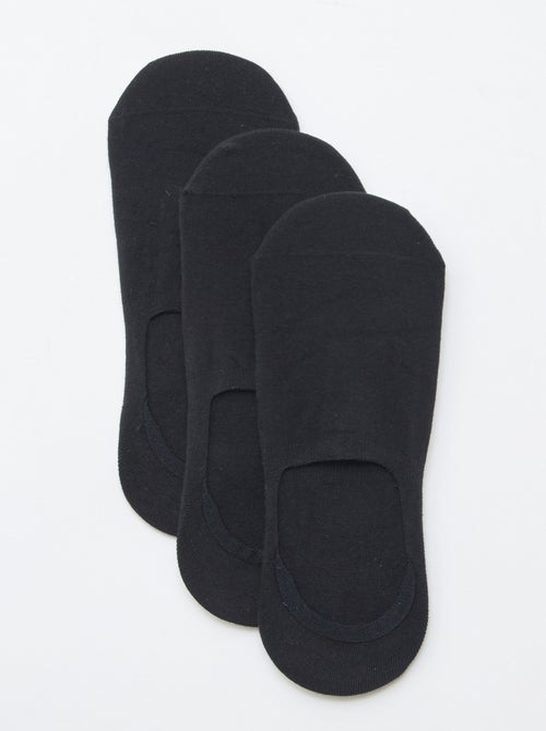 Lot de 3 paires de chaussettes en coton uni - Kiabi