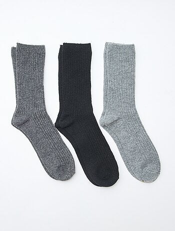 Lot de 3 paires de chaussettes en laine chaude