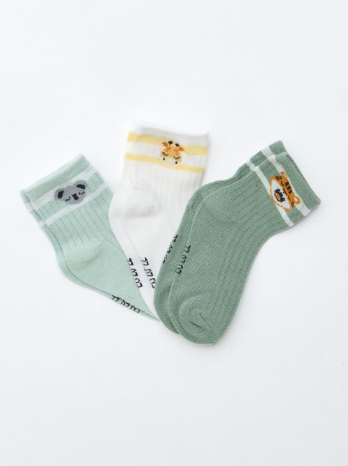 Lot de 3 paires de chaussettes en maille stretch - Kiabi