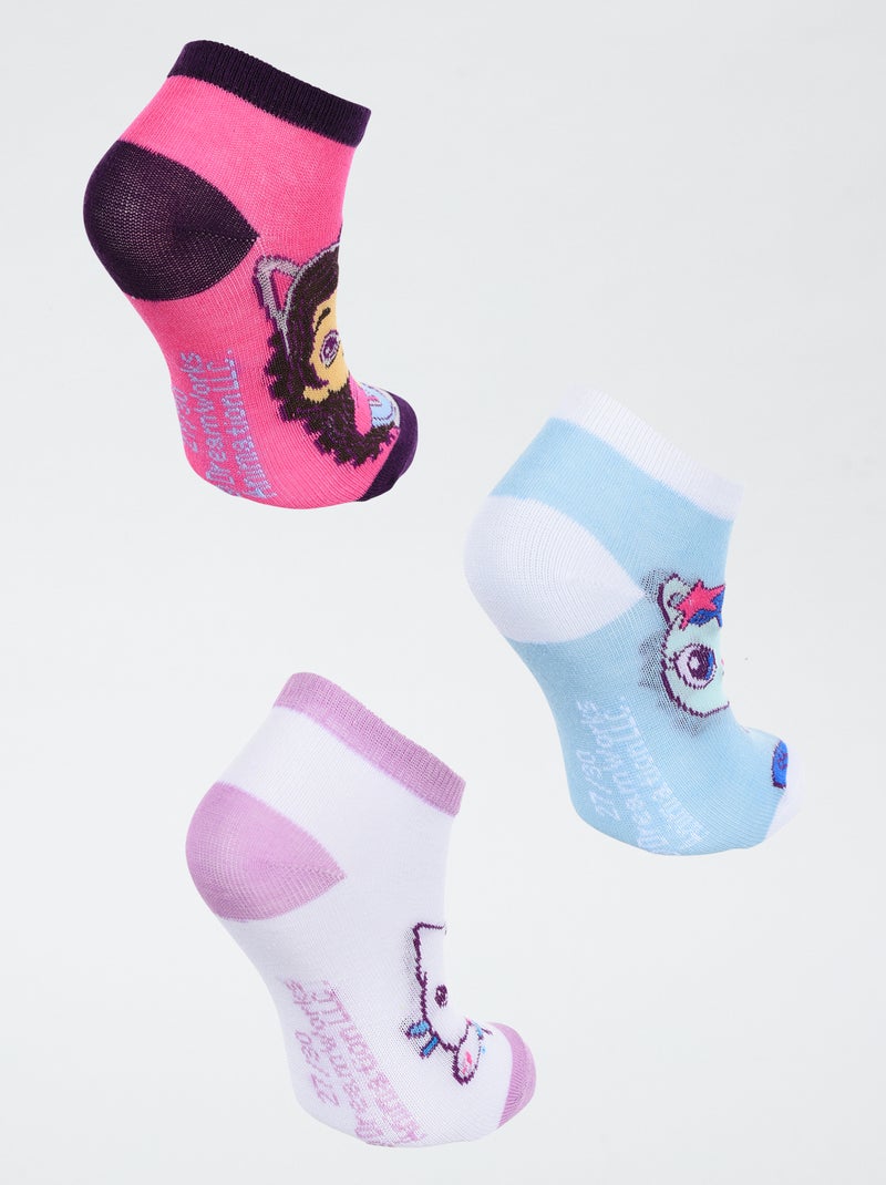 Lot de 3 paires de chaussettes 'Gabby et la maison magique' Rose - Kiabi