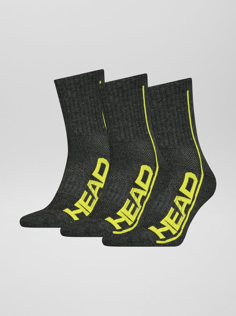 Lot de 3 paires de chaussettes 'HEAD' Gris - Kiabi