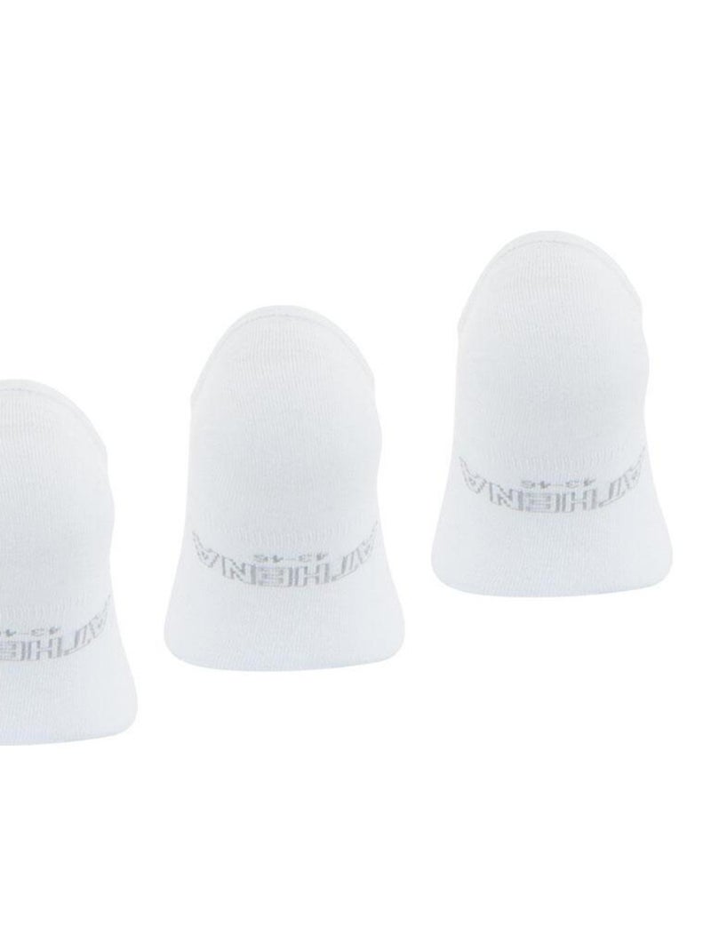Lot de 3 paires de chaussettes invisibles ecopack athena Blanc - Kiabi