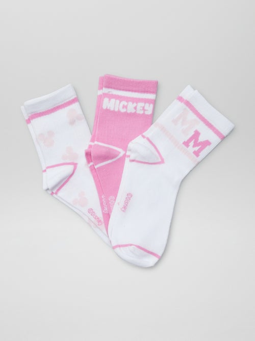 Lot de 3 paires de chaussettes 'Mickey' et 'Minnie' - Kiabi