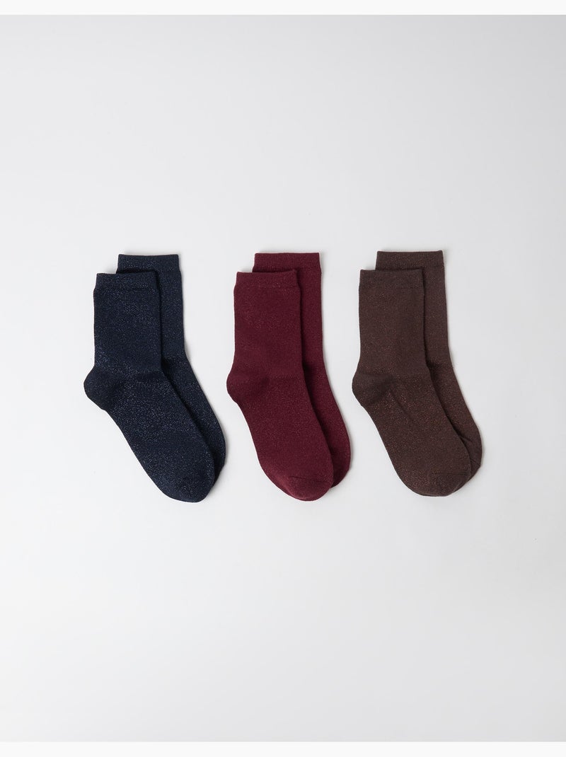 Lot de 3 paires de chaussettes, mo fashion Bleu - Kiabi