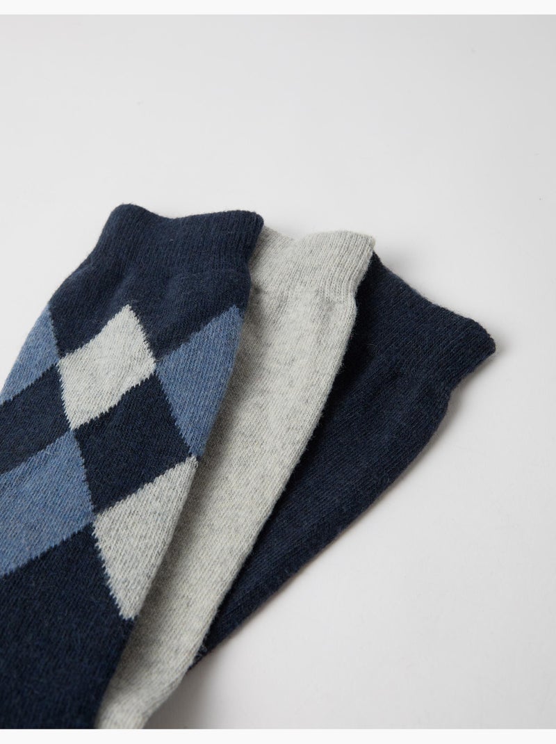 Lot de 3 paires de chaussettes, mo fashion Bleu - Kiabi