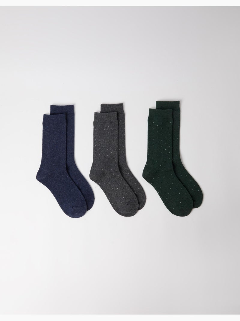 Lot de 3 paires de chaussettes, mo fashion Gris - Kiabi
