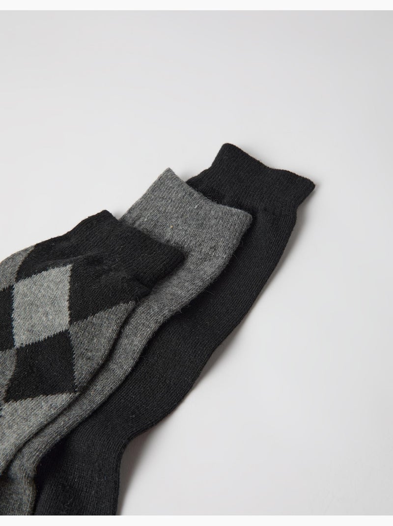 Lot de 3 paires de chaussettes, mo fashion Noir - Kiabi